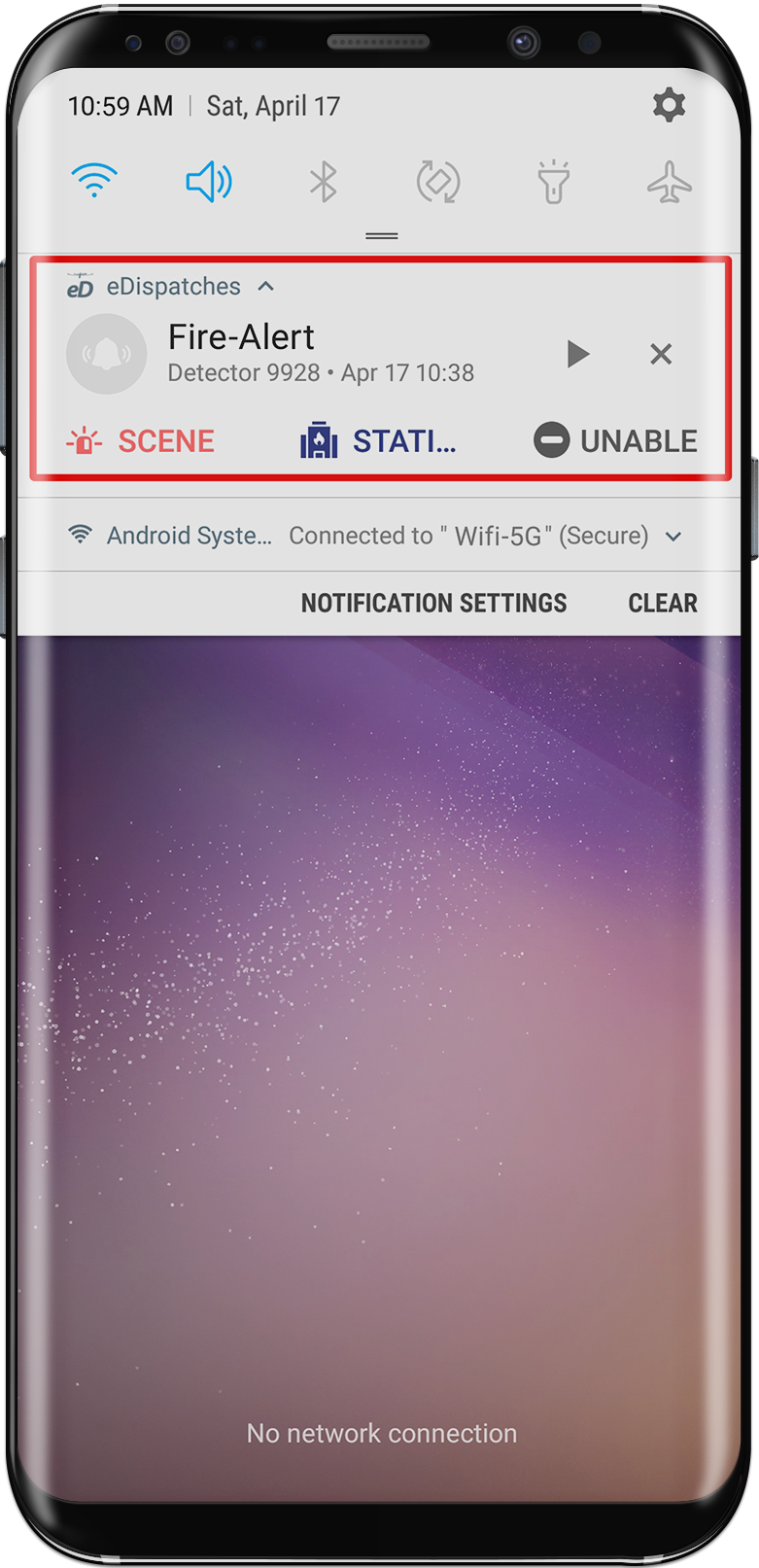 Samsung Galaxy S8 Push Alert drop down.png
